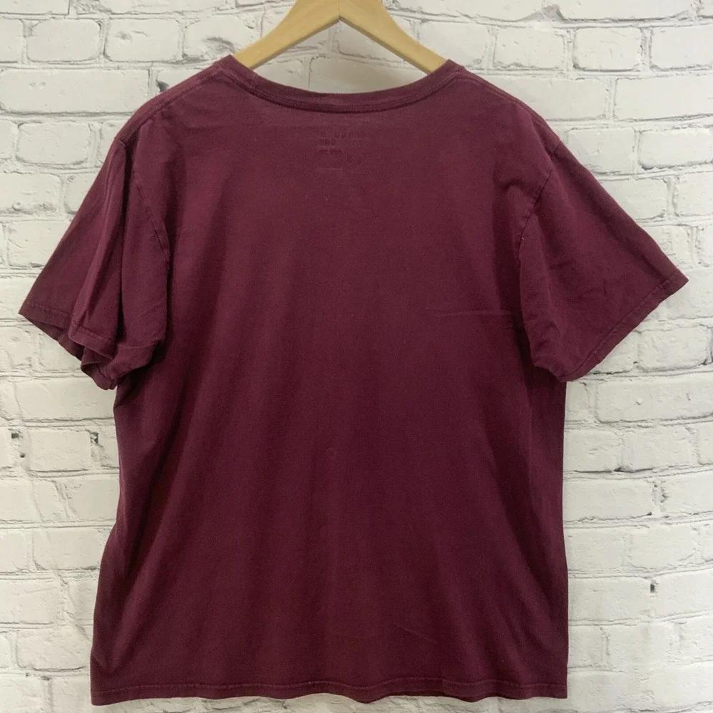 Adidas The Go To Tee Mens Sz L Red Maroon‎ Athletic Logo